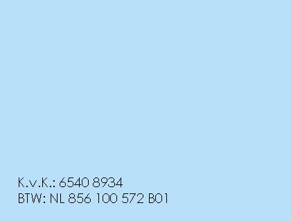 K.v.K.: 6540 8934
BTW: NL 856 100 572 B01